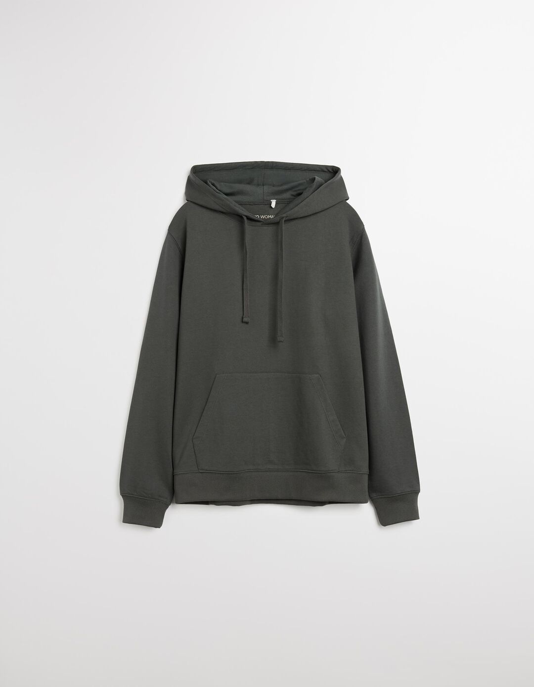 Sweatshirt com Capuz, Mulher, Cinzento Escuro 