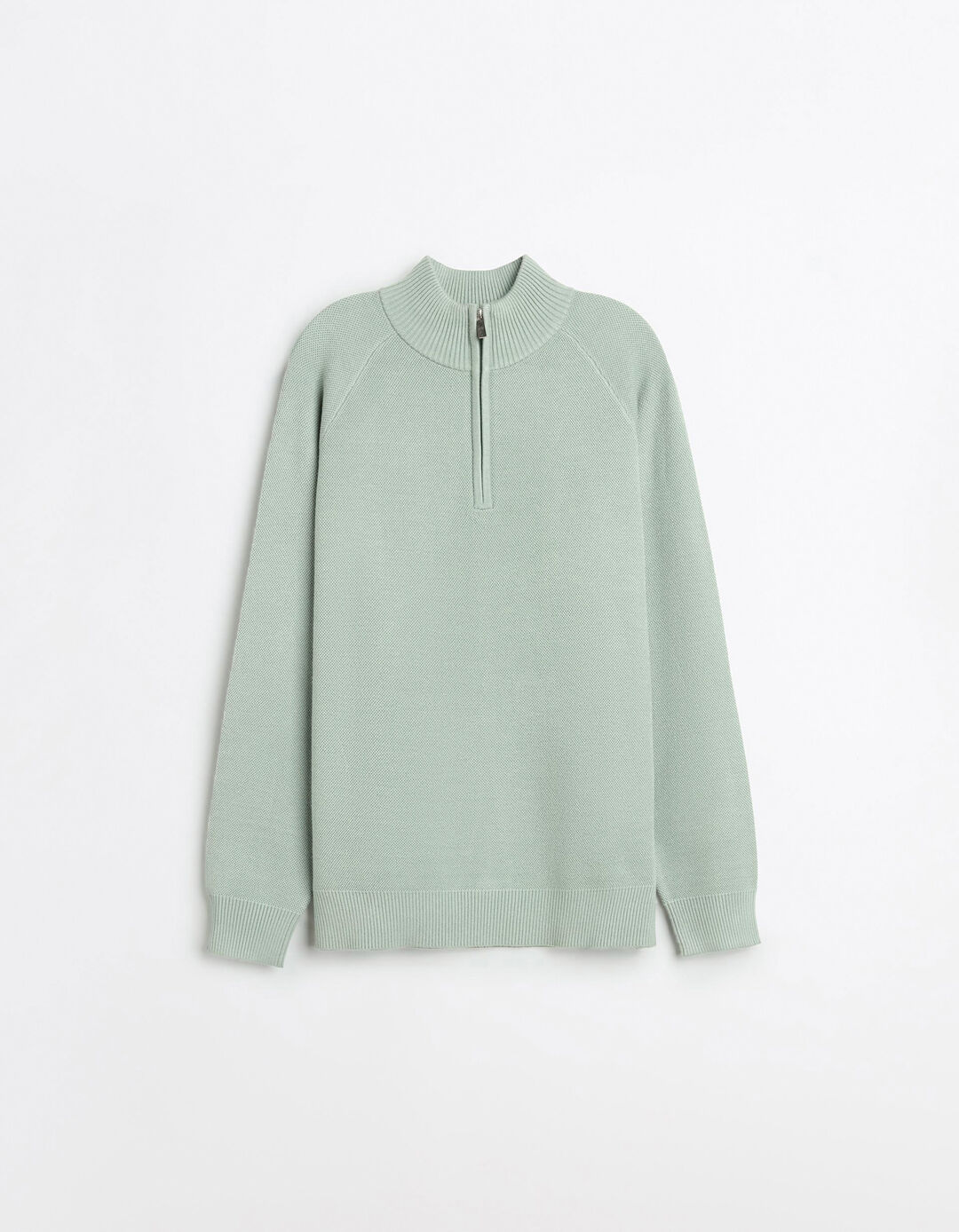 Camisola de Malha Waffle, Homem, Verde Claro