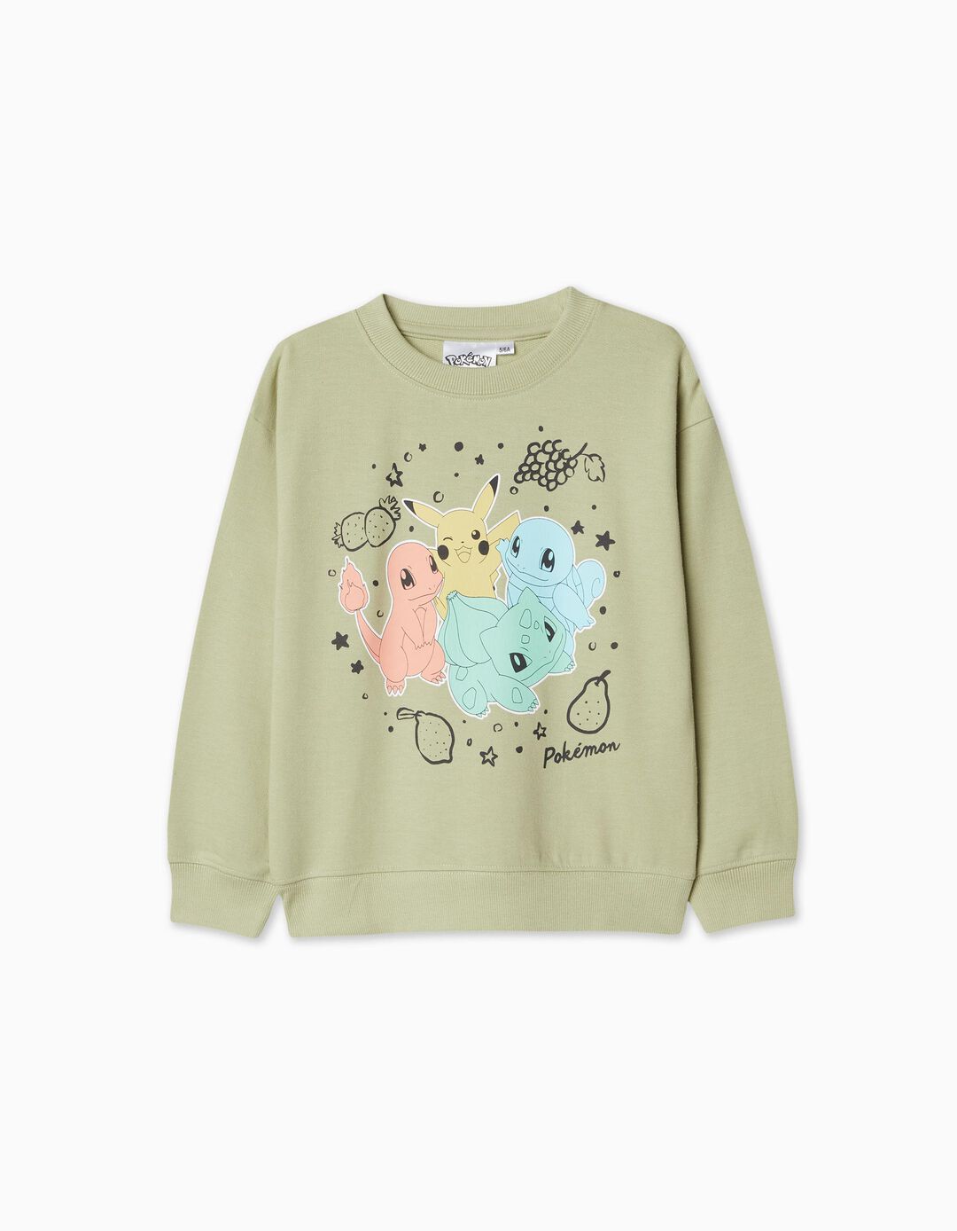 Sweatshirt 'Pokémon', Menina, Verde Claro