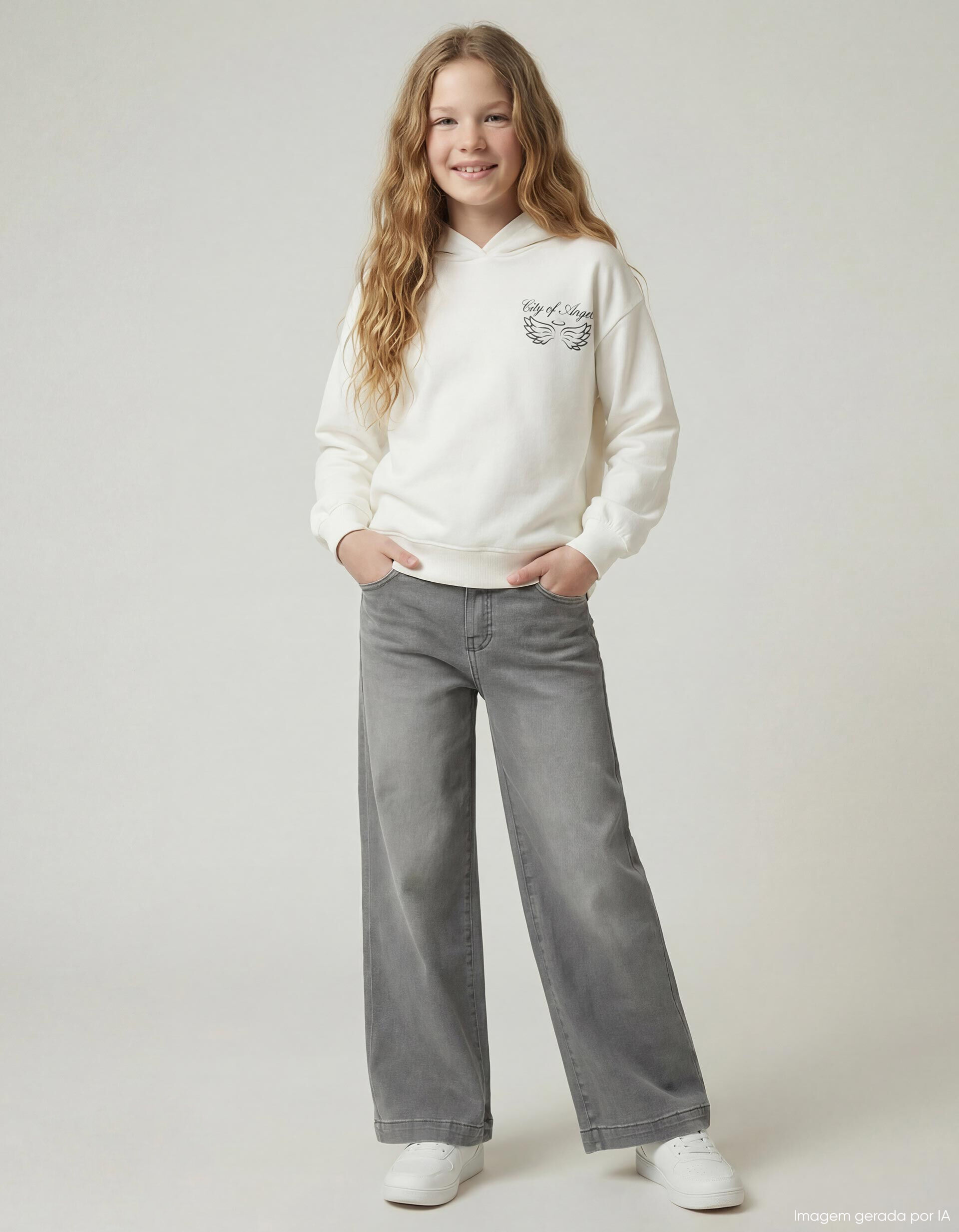 Comprar Online Cal&ccedil;as de Ganga 'Marine', Menina, Cinzento Claro