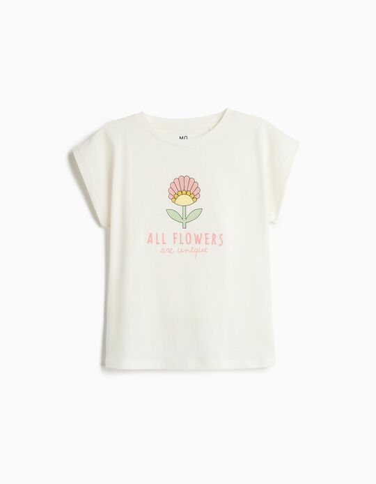 Comprar Online T-shirt Estampada, Menina, Branco