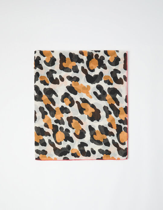 Comprar Online Cachecol Animal Print, Mulher, Bege