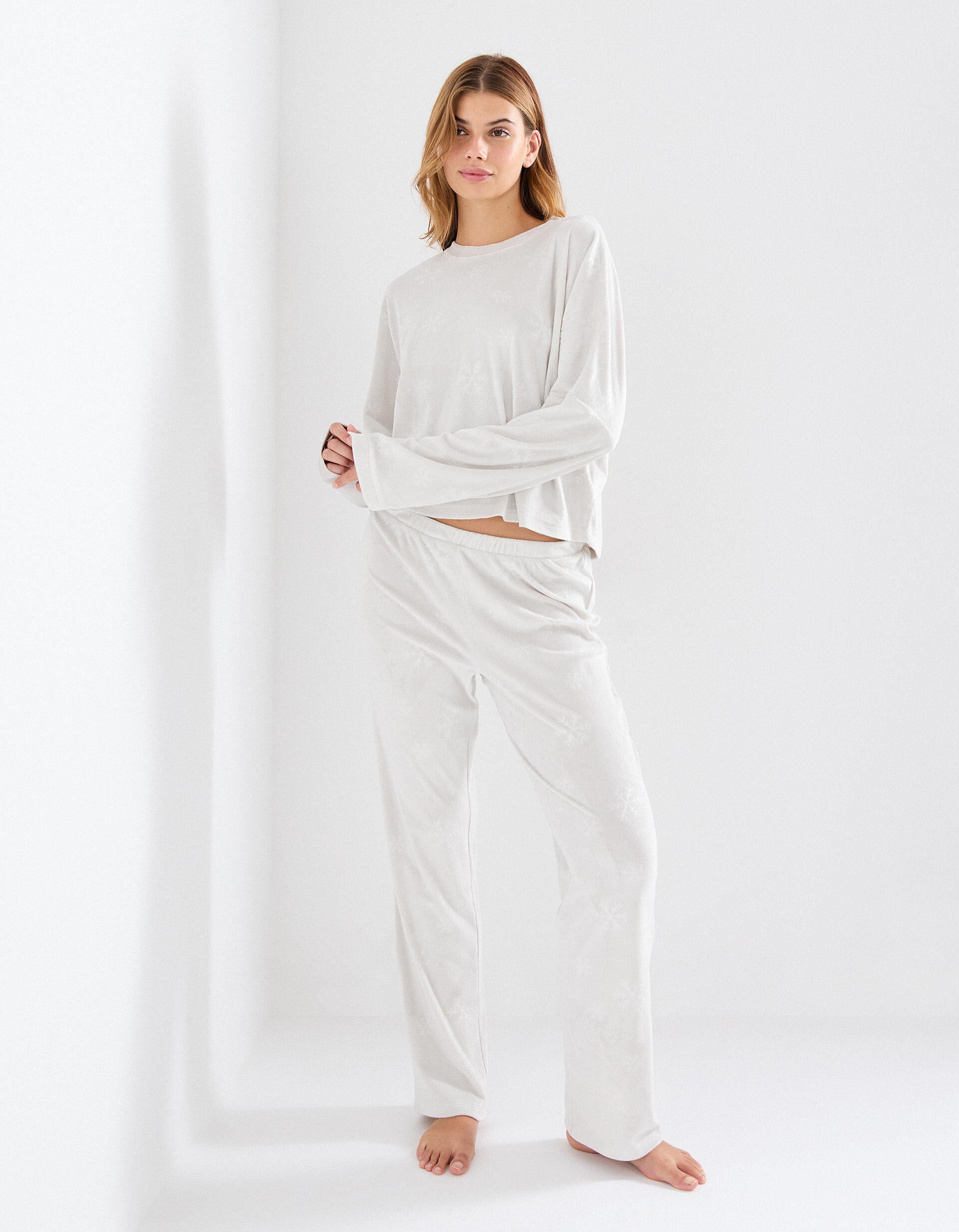 Comprar Online Pijama Veludo, Mulher, Cinzento Claro