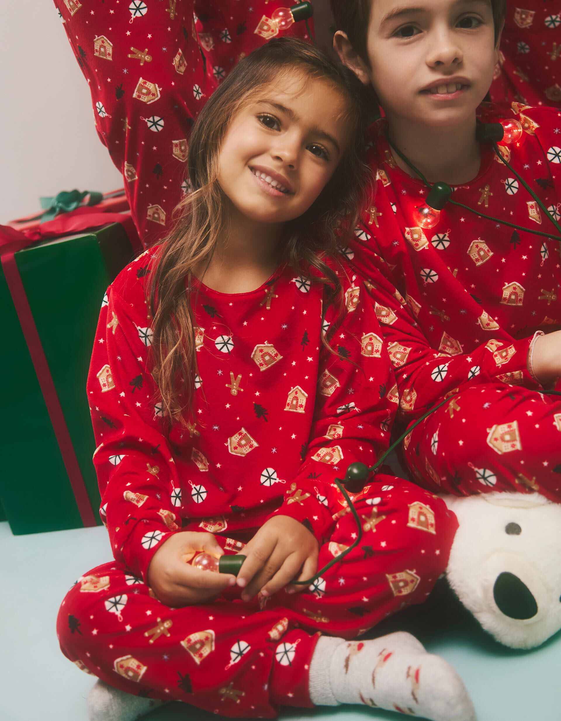 Comprar Online Pijama Aveludado de Natal, Beb&eacute;, Vermelho