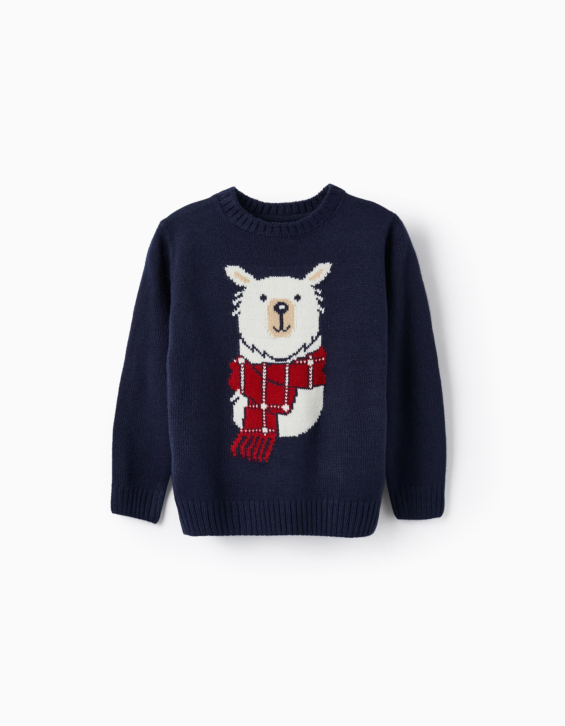 Comprar Online Thick Knit Sweater for Children 'Polar Bear', Dark Blue