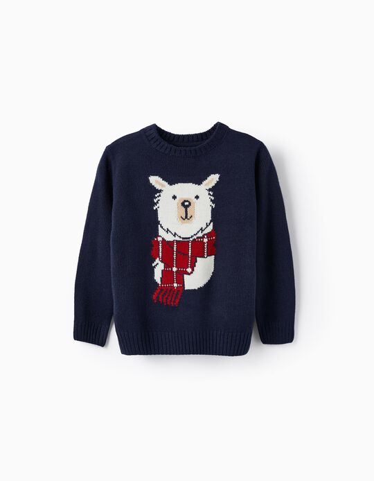 Comprar Online Thick Knit Sweater for Children 'Polar Bear', Dark Blue