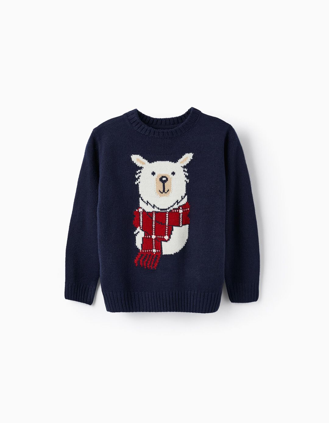 Thick Knit Sweater for Children 'Polar Bear', Dark Blue