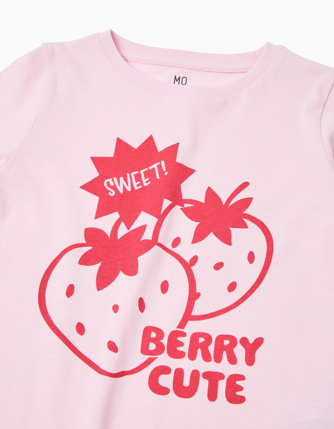 T-shirt Manga Comprida, Menina, Rosa Claro