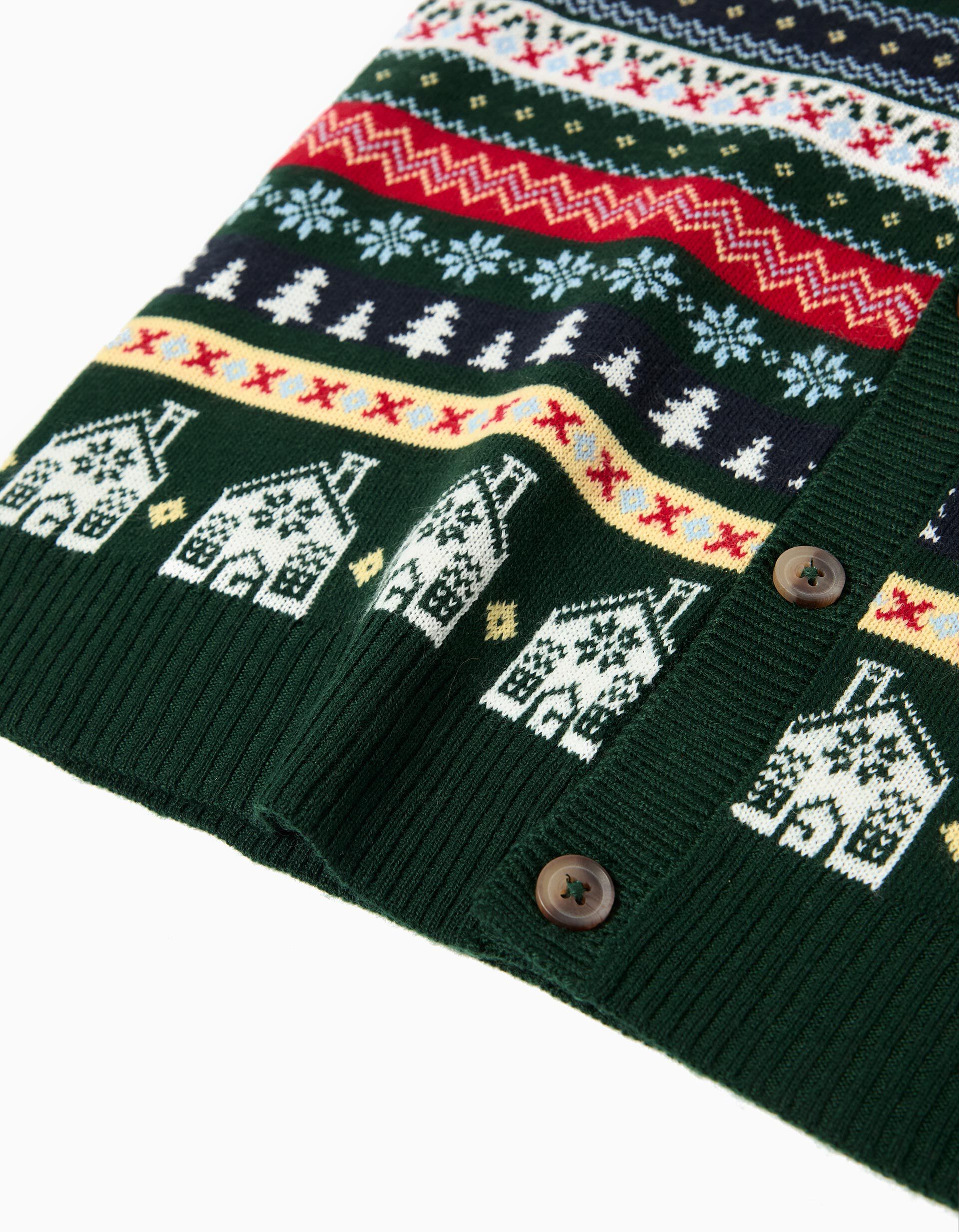 Comprar Online Colete Malha Natal, Menino, Verde Escuro