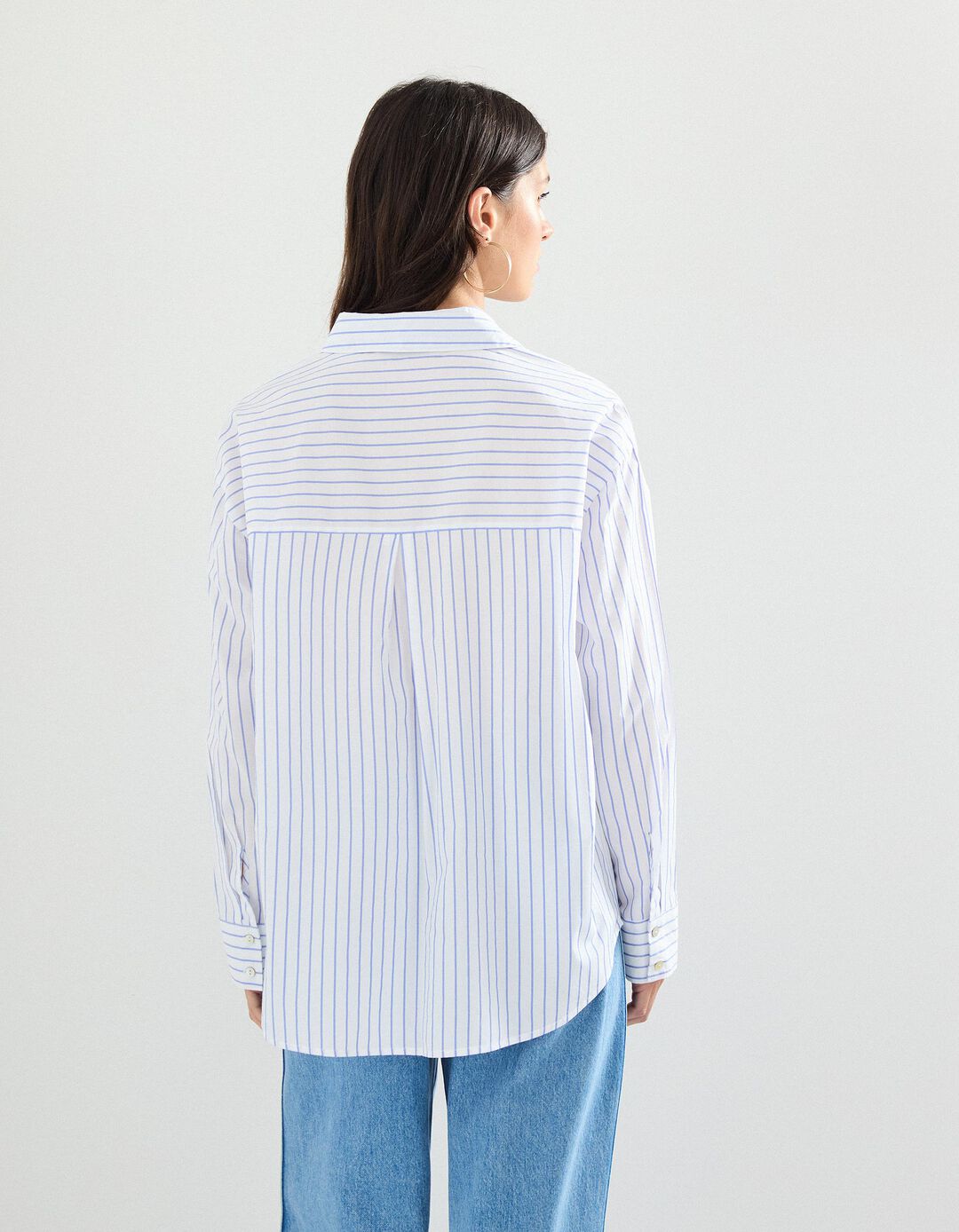 Camisa Riscas, Mulher, Branco