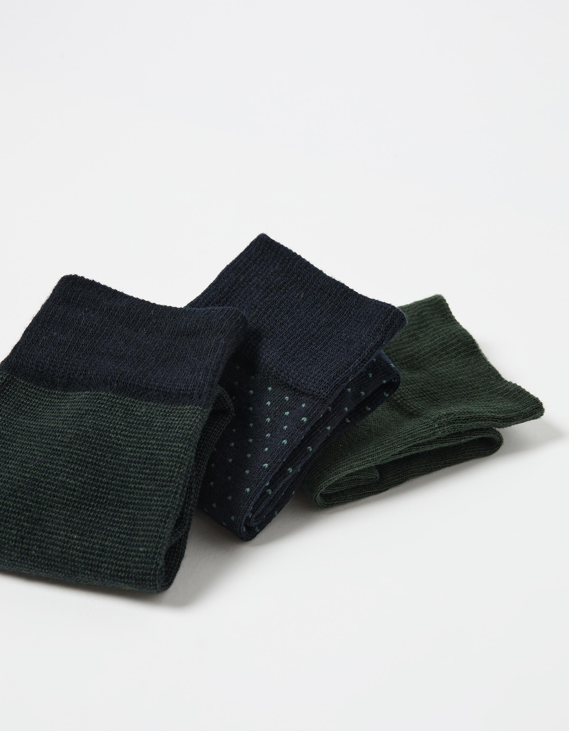 Comprar Online Pack 3 Pares de Meias, Homem, Verde Escuro