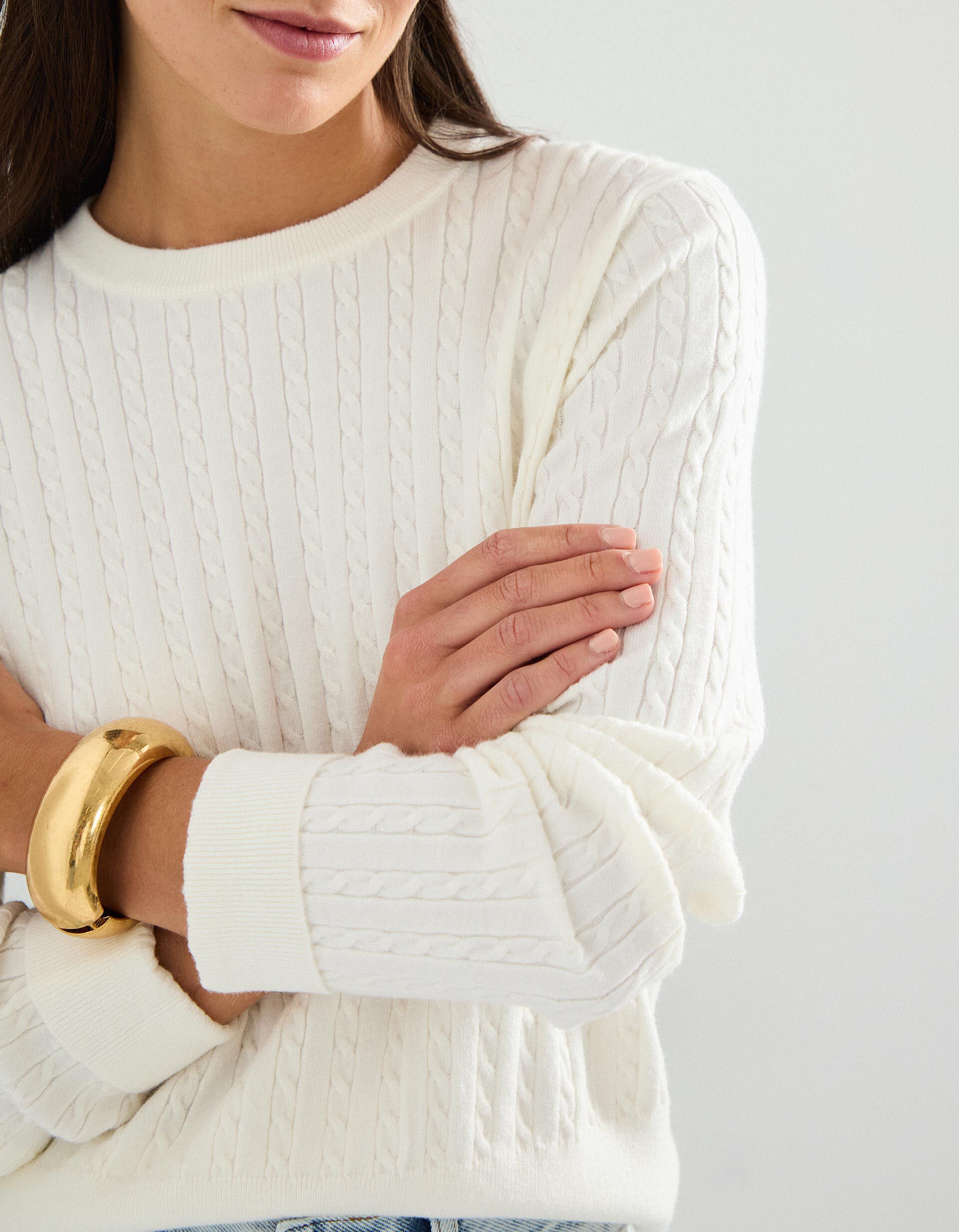 Comprar Online Camisola de Malha, Mulher, Bege Claro