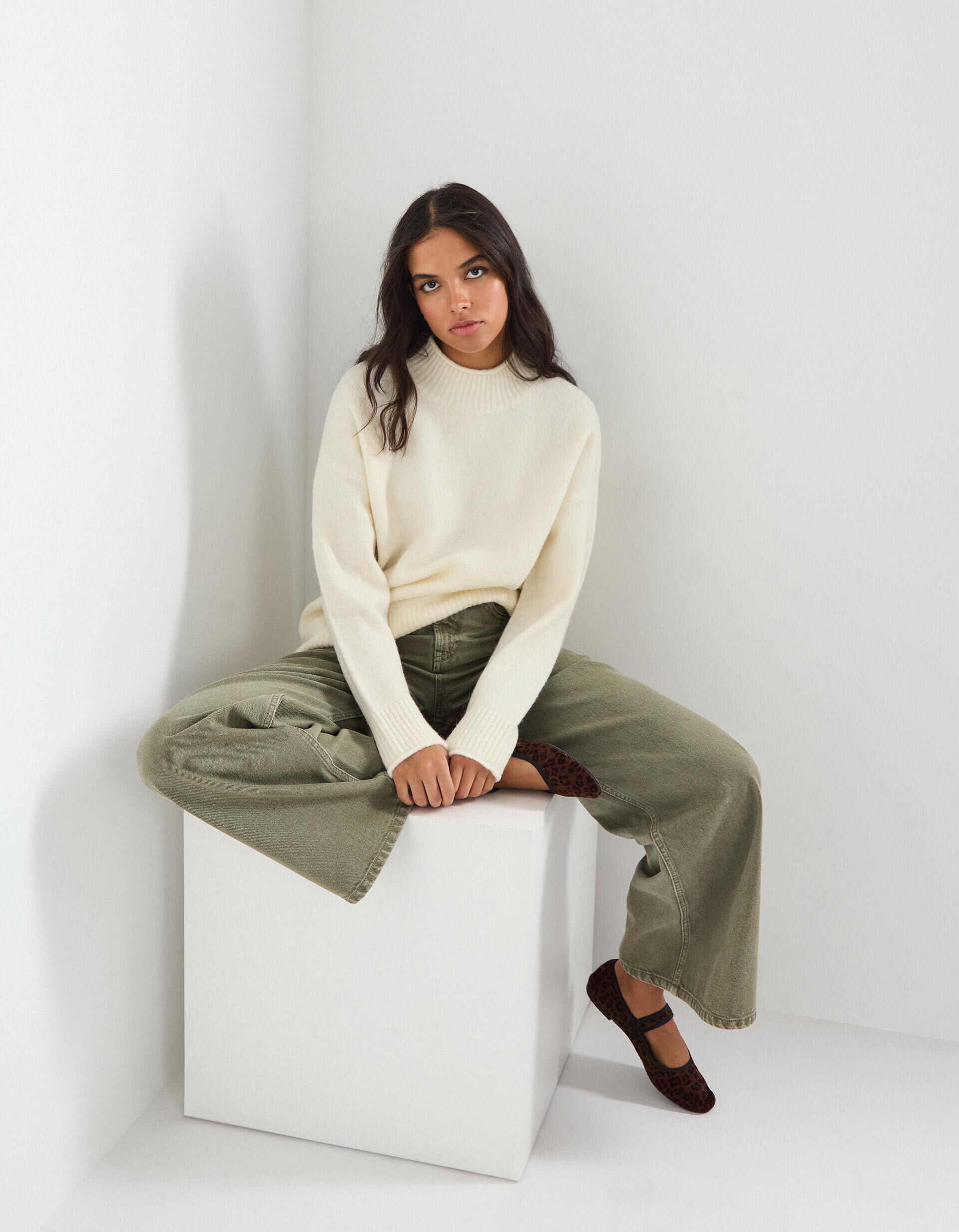 Comprar Online Camisola de Malha, Mulher, Cru