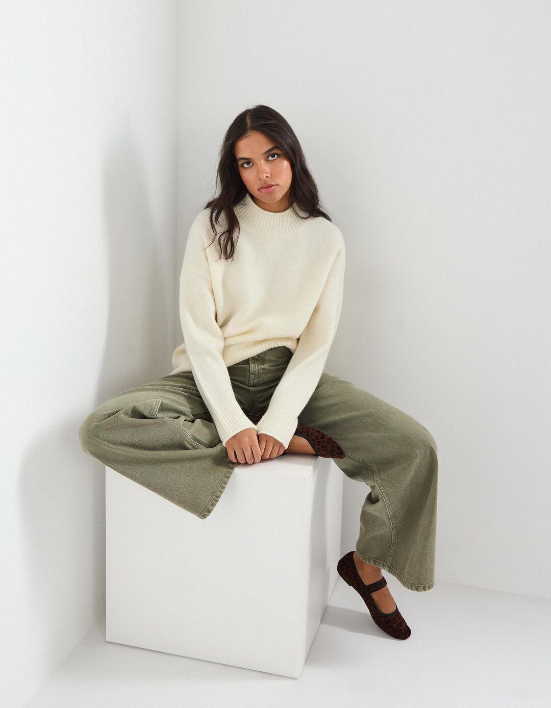 Camisola de Malha, Mulher, Cru