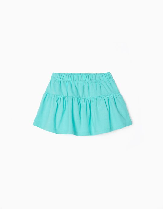 Jersey Skirt for Girls, Aqua Green