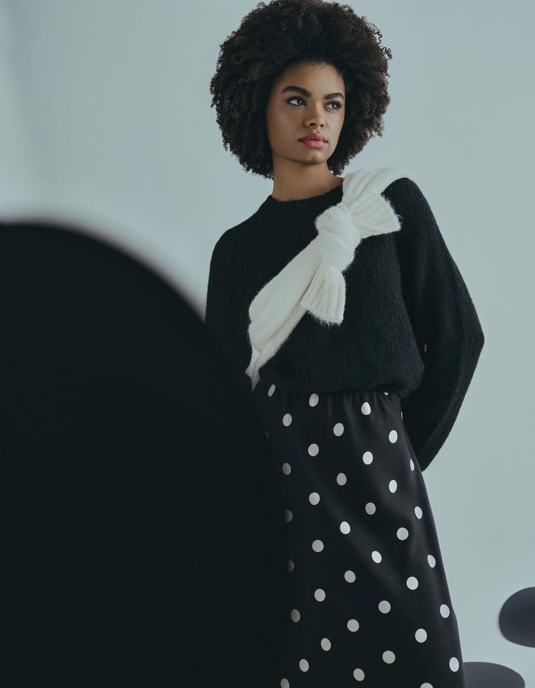 Camisola com Algodão, Mulher, Preto