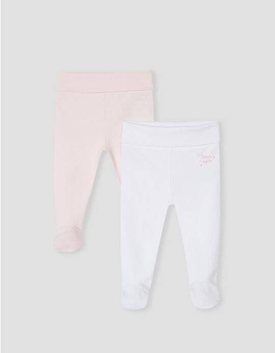 2 Footed Trousers, Baby Girls, Multicolour