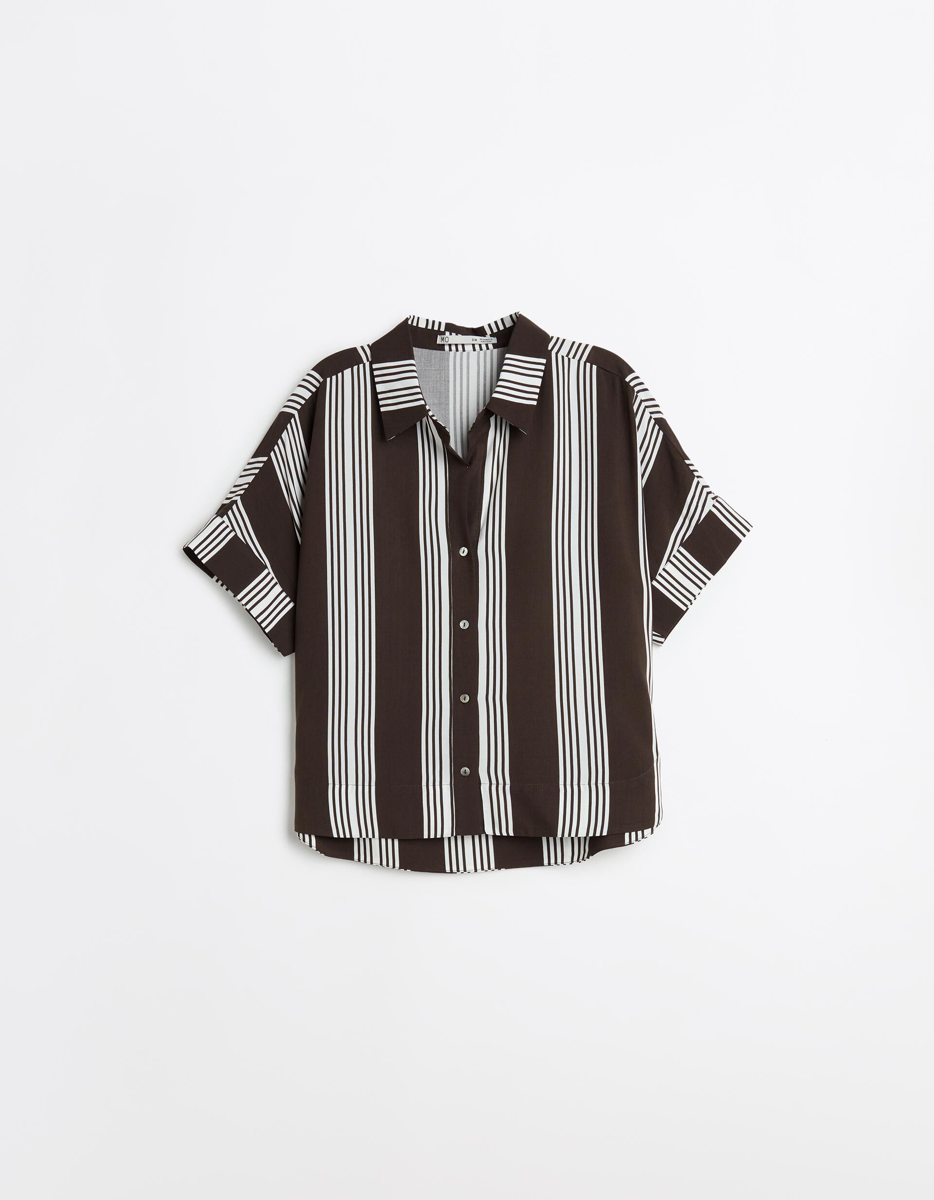 Comprar Online Blusa Riscas, Mulher, Castanho Escuro