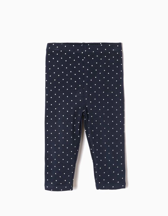 Blue Leggings, Little Dots