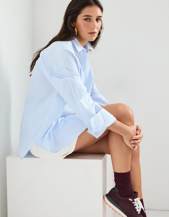 Comprar Online Camisa Riscas Oxford, Mulher, Branco