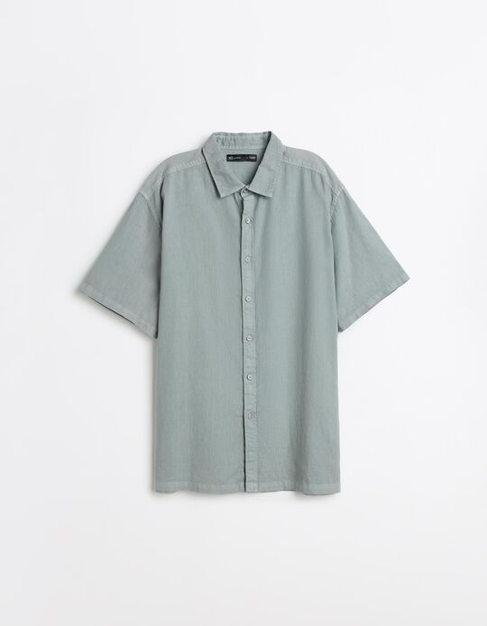 Comprar Online Camisa com Linho, Homem, Cinzento