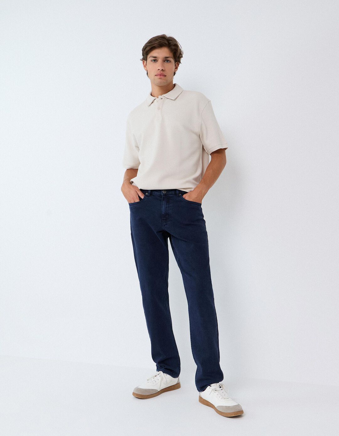 Jeans Slim-Fit, Homem, Azul Escuro