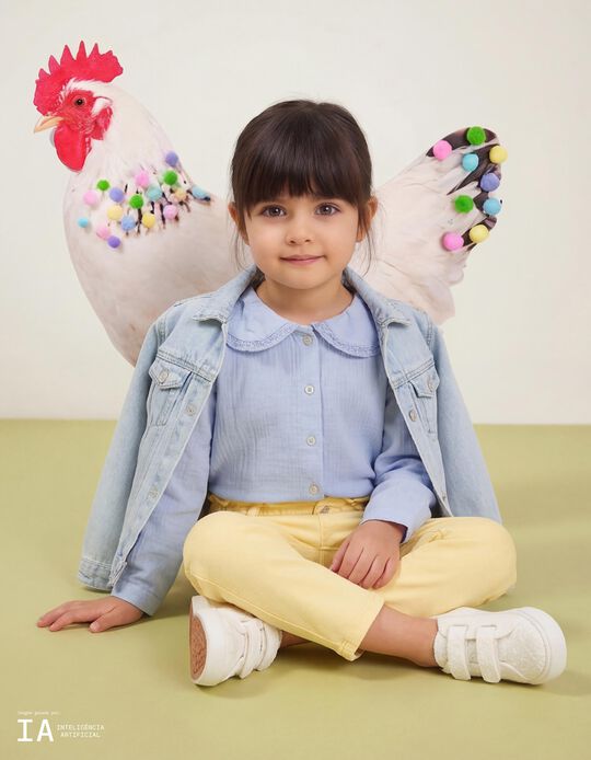 Comprar Online Casaco de Ganga, Menina, Azul Claro