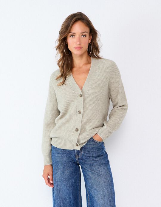 Comprar Online Casaco De Malha, Mulher, Bege