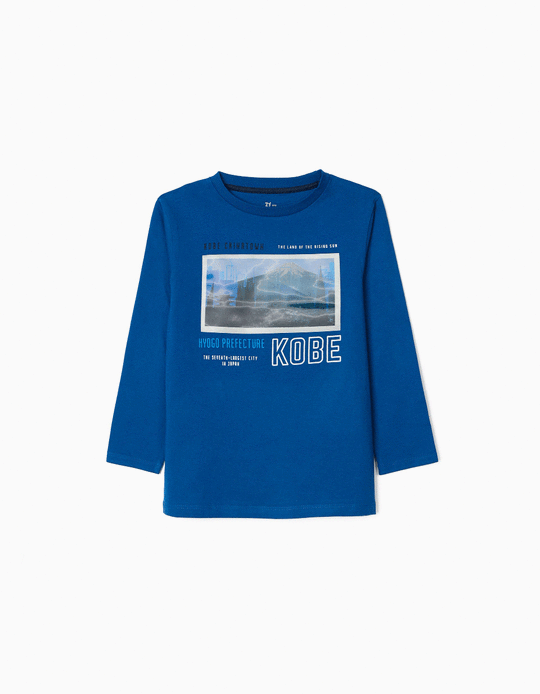Long Sleeve T-Shirt for Boys 'Kobe', Blue