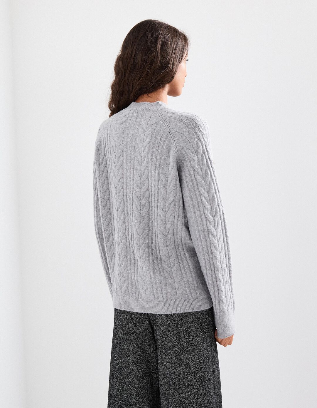 Camisola de Malha, Mulher, Cinzento