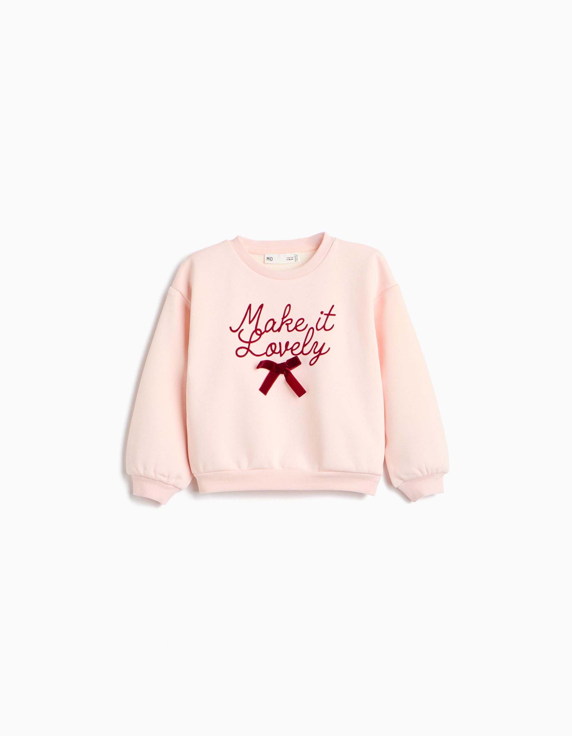 Comprar Online Sweatshirt De Felpa, Menina, Rosa Claro