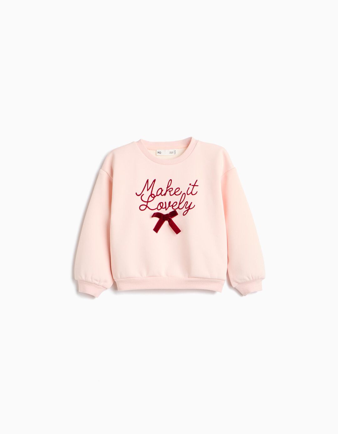 Sweatshirt De Felpa, Menina, Rosa Claro