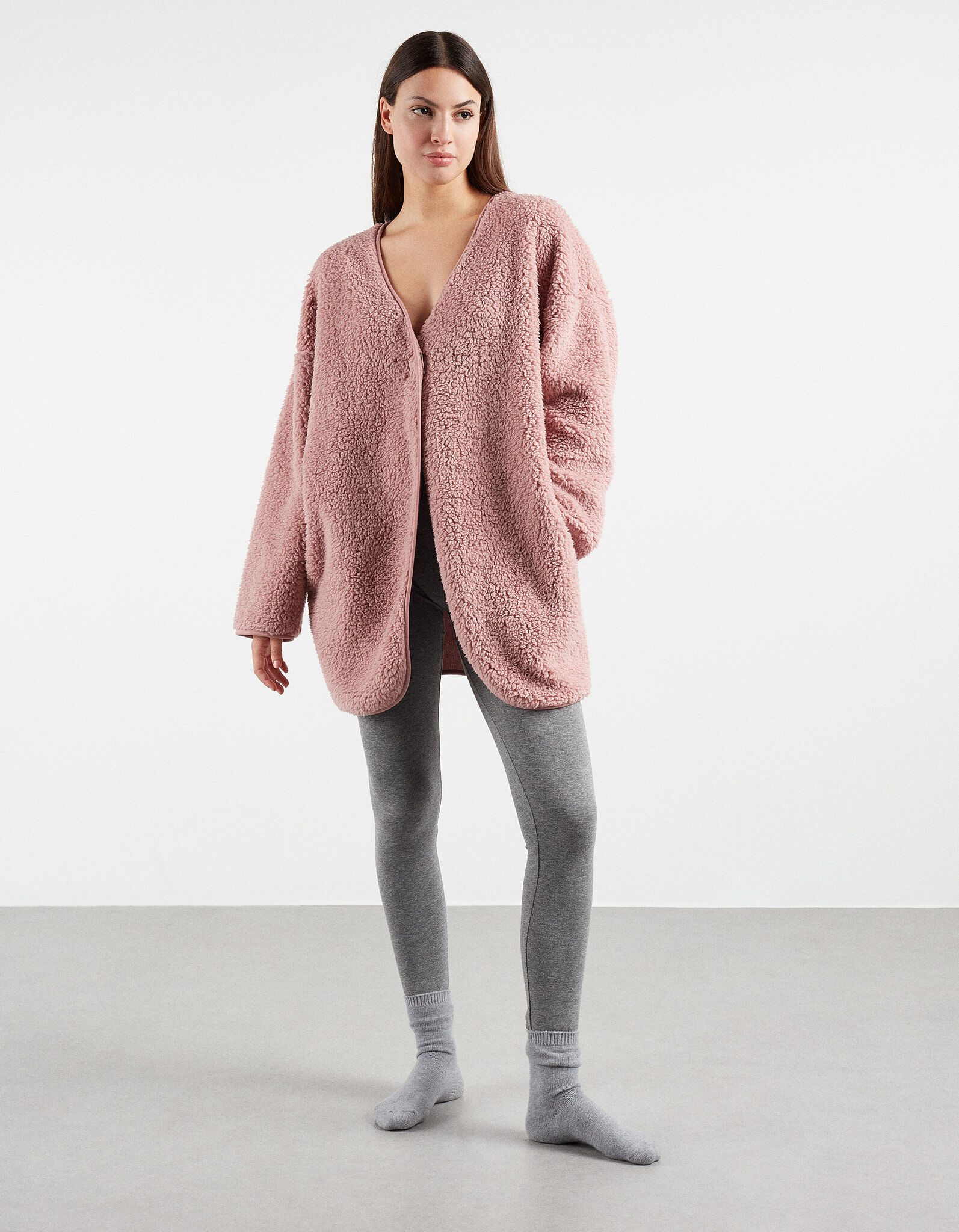 Sherpa Robe, Woman, Dark Pink MO Online