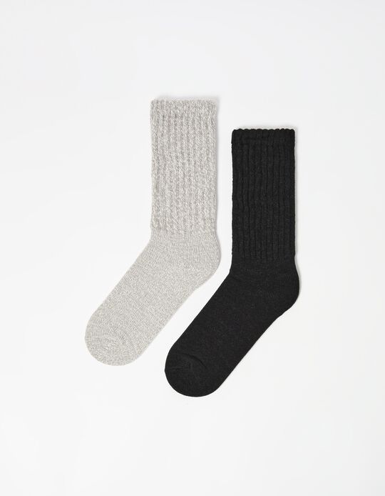 Comprar Online Pack 2 Pares de Meias, Mulher, Cinzento