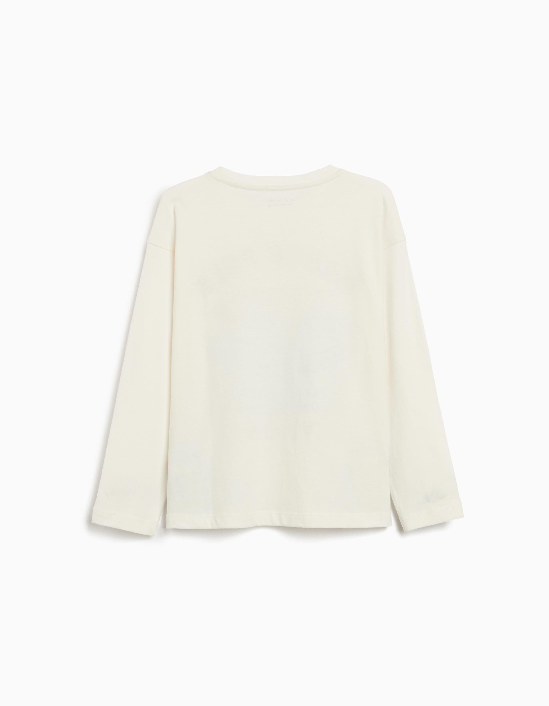 Comprar Online T-shirt de Manga Comprida de Natal, Menino, Bege 