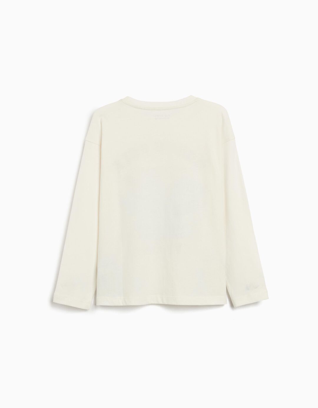 T-shirt de Manga Comprida de Natal, Menino, Bege 