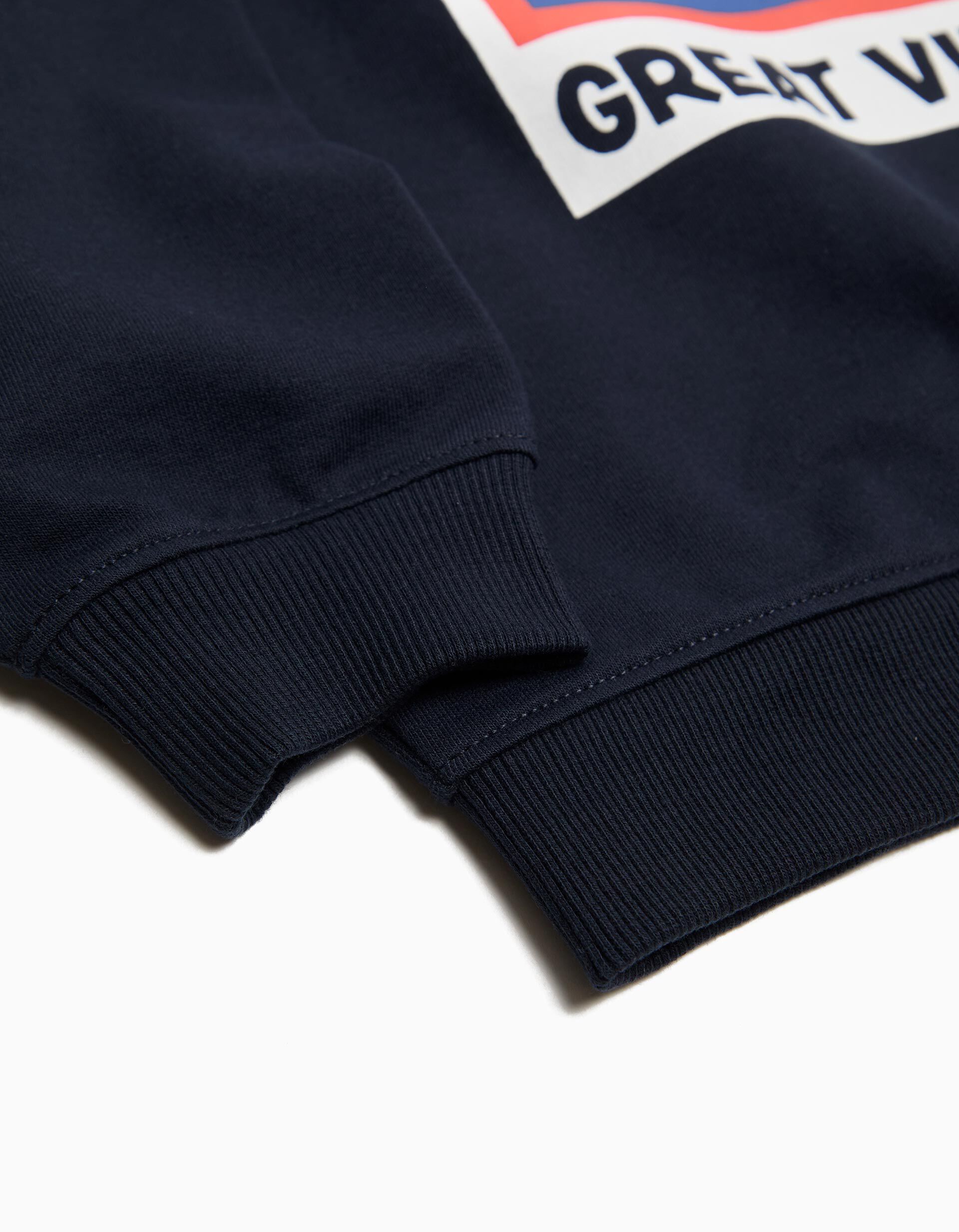 Comprar Online Sweatshirt de Felpa Estampado, Menino, Azul Escuro
