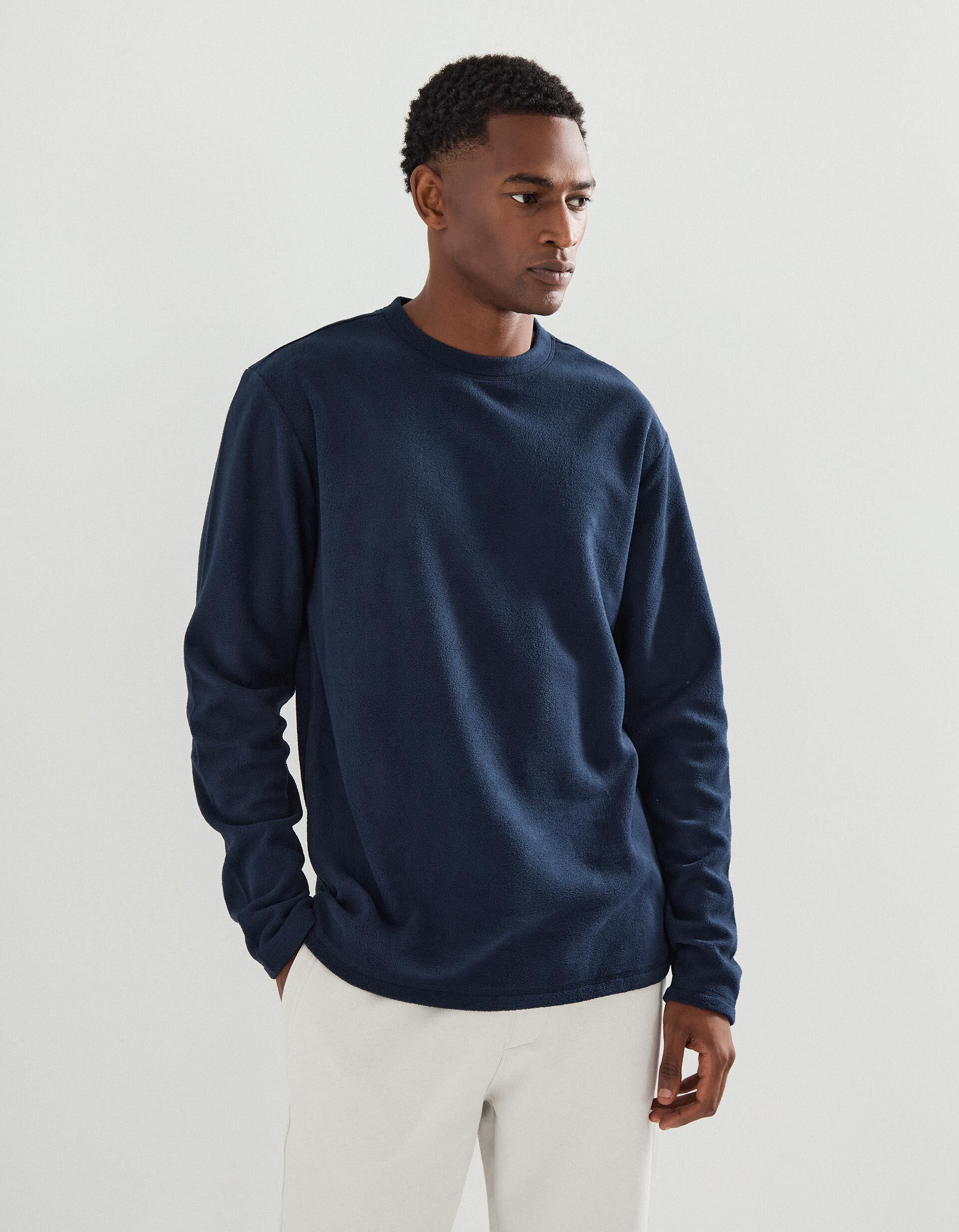 Comprar Online Camisola Polar, Homem, Azul Escuro 