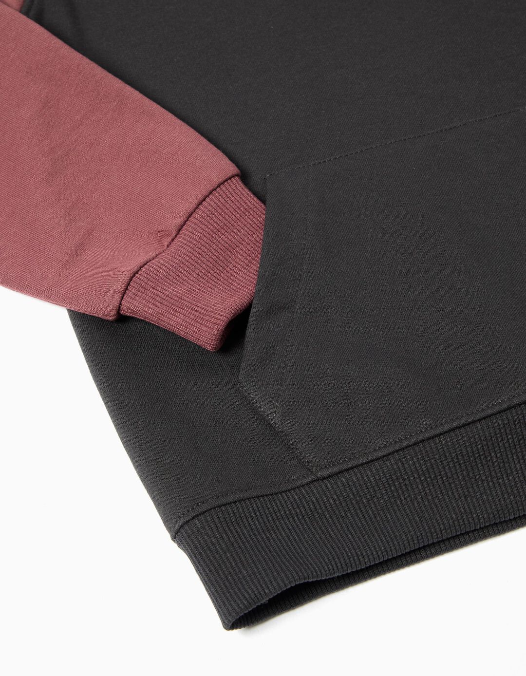 Sweatshirt de Felpa Capuz, Menino, Cinzento Escuro