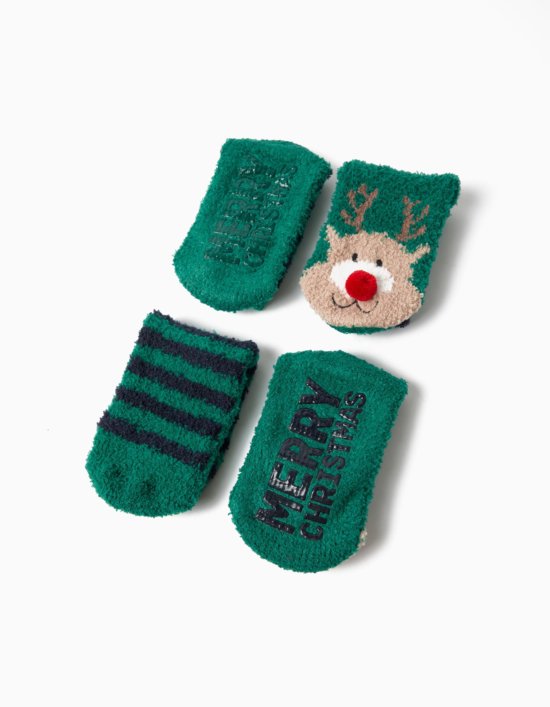 Comprar Online Pack 2 Pares De Meias Natal, Menino, Verde