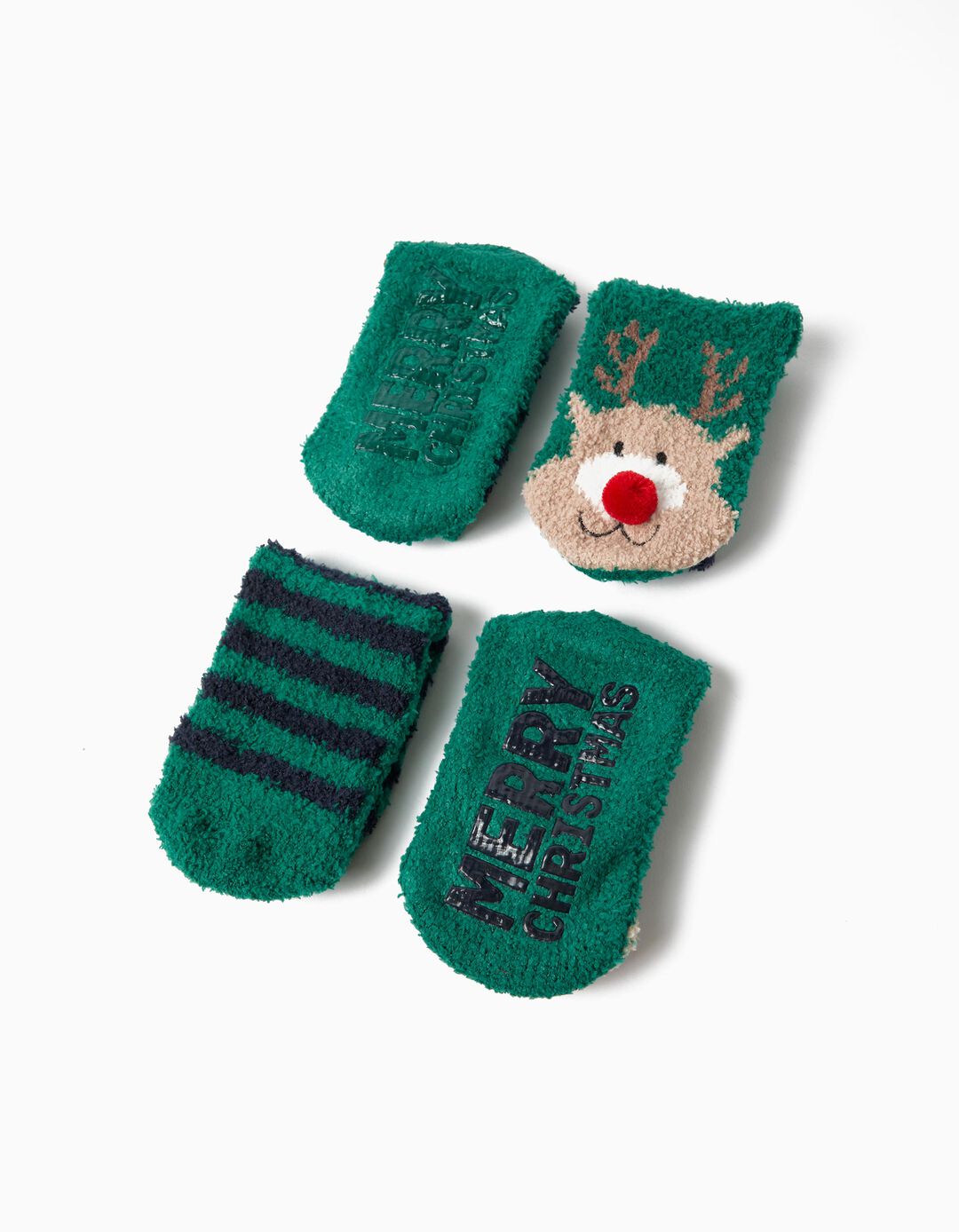 Pack 2 Pares De Meias Natal, Menino, Verde