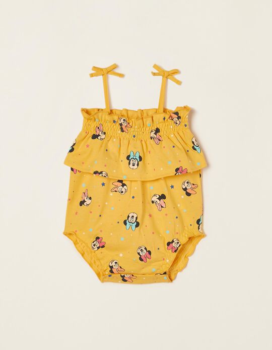 Jumpsuit for Newborn Baby Girls 'Minnie', Yellow