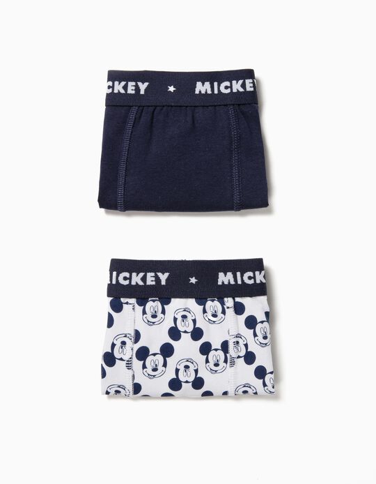 Pack 2 Boxers para Menino 'Mickey', Azul e Branco