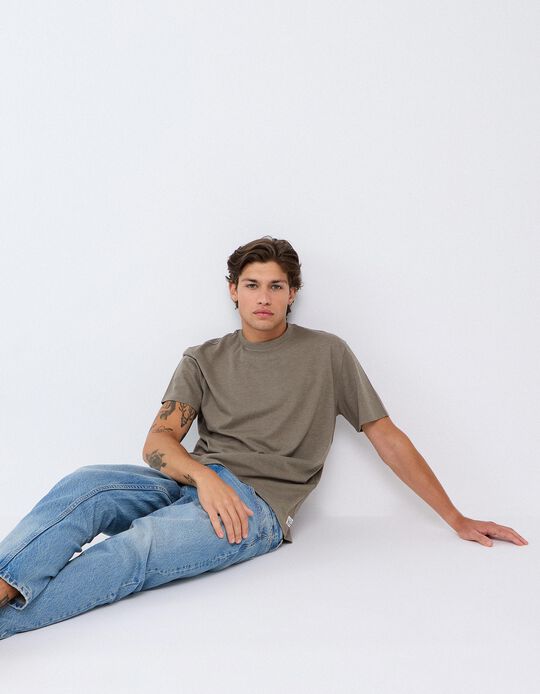 Comprar Online T-shirt Piquet, Homem, Castanho Claro