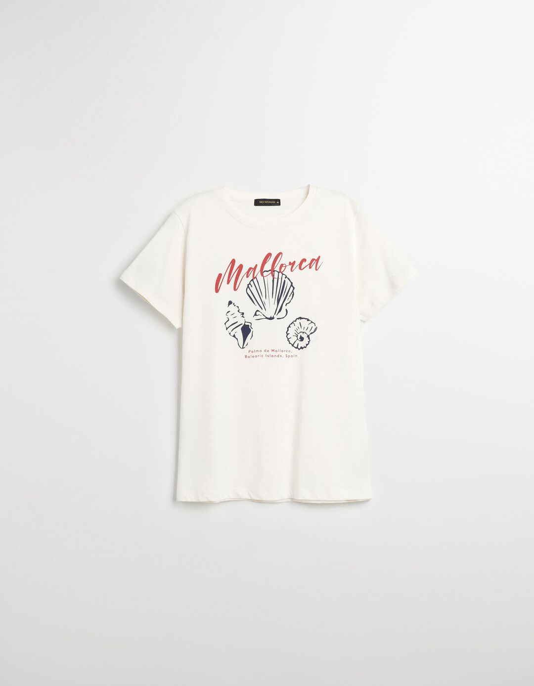 T-shirt Print, Mulher, Bege Claro