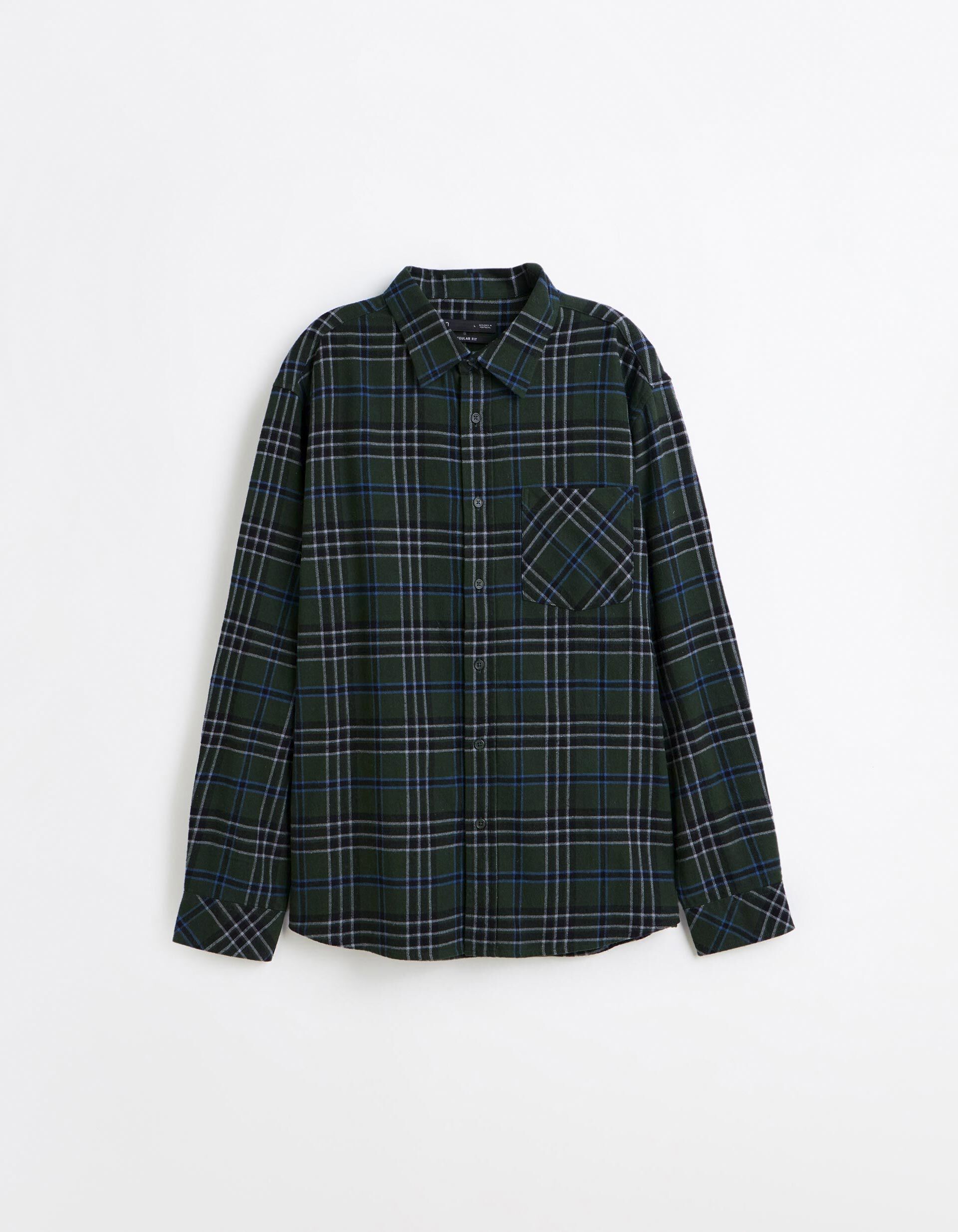 Comprar Online Camisa De Flanela Xadrez, Homem, Verde Escuro