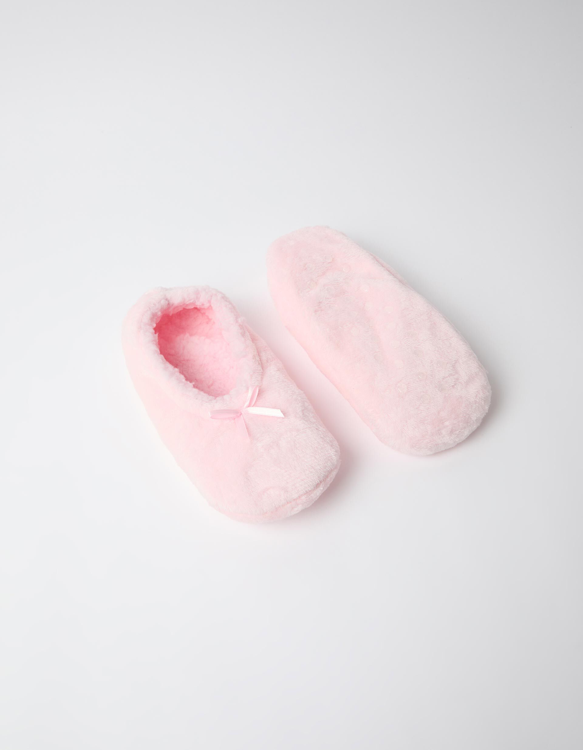Comprar Online Pantufas Com La&ccedil;o, Mulher, Rosa