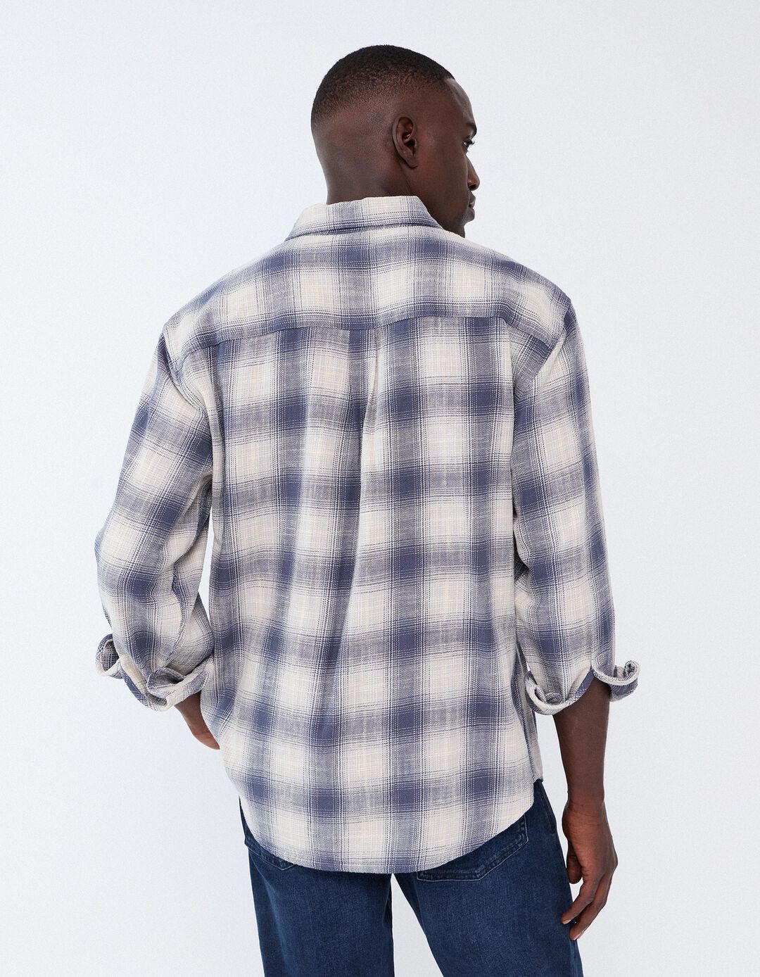 Camisa Aos Quadrados, Homem, Azul