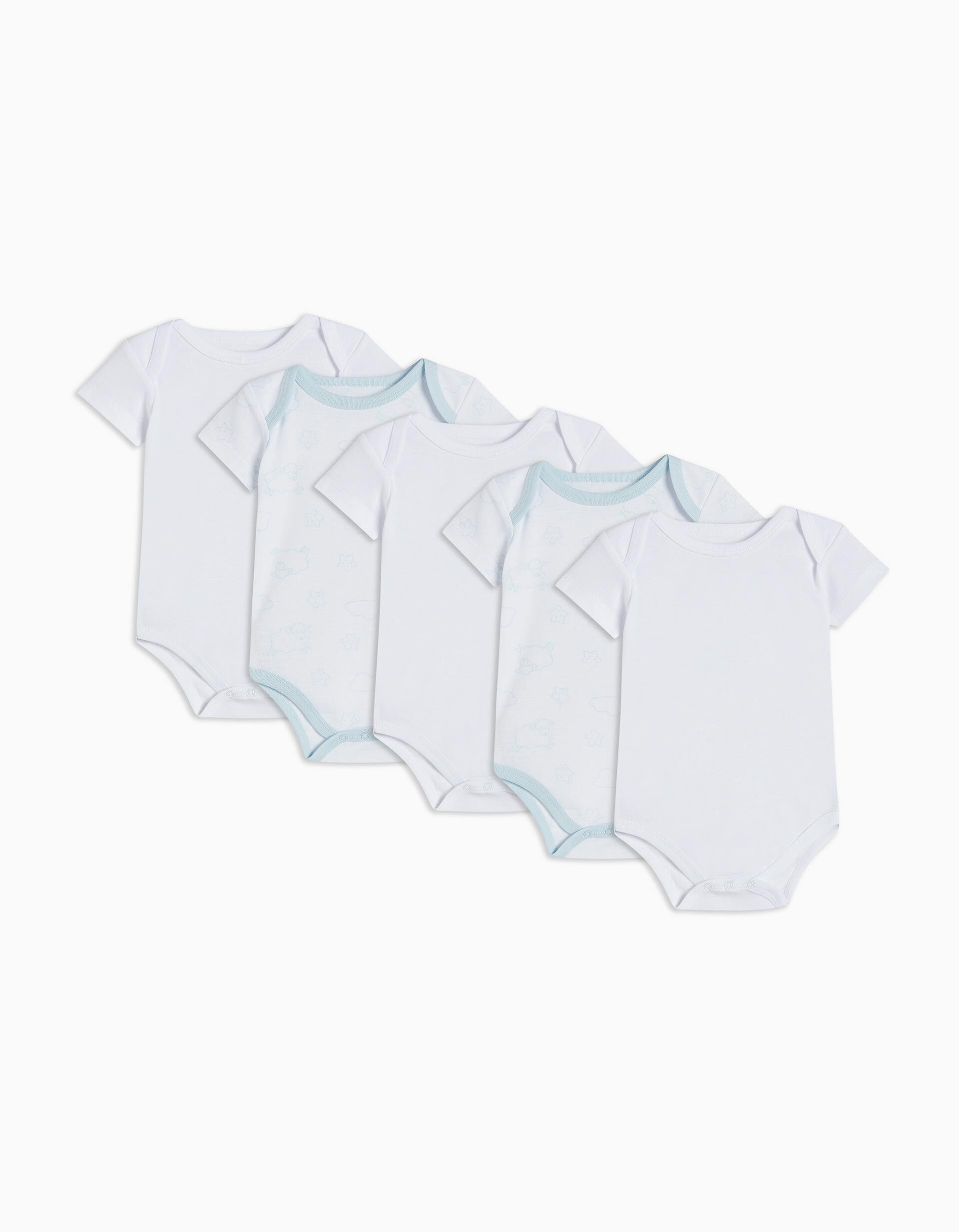 Comprar Online Pack 5 Short Sleeve Bodies, Baby Boy, Multicolor