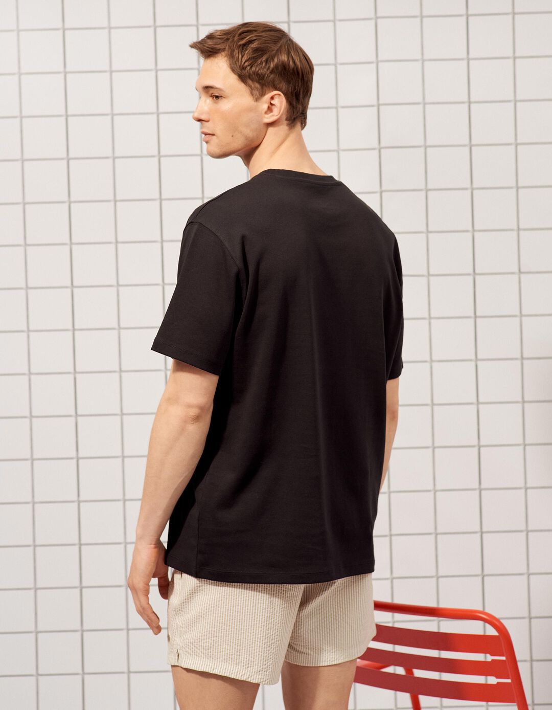 T-shirt, Homem, Preto